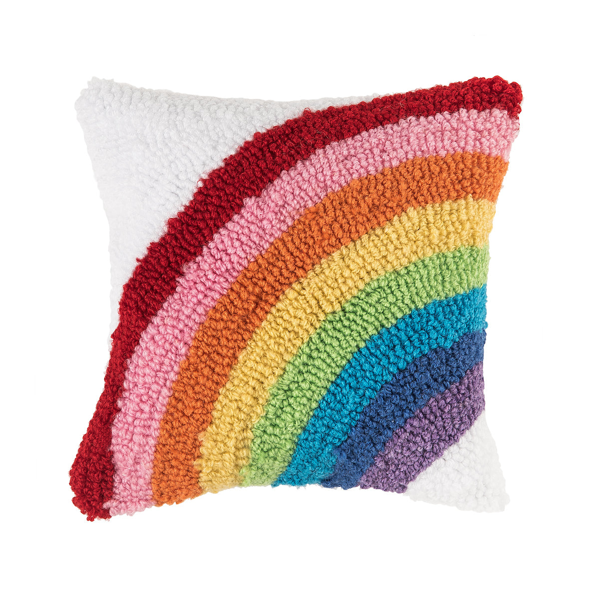 Rainbow Arch Hooked Mini Pillow