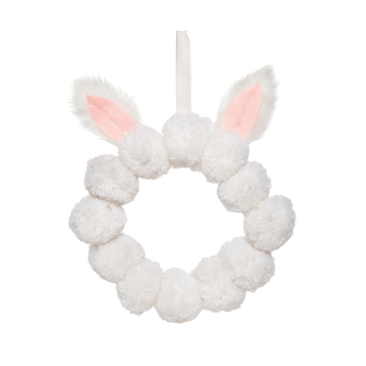 Fabric Bunny Wreath Ornament