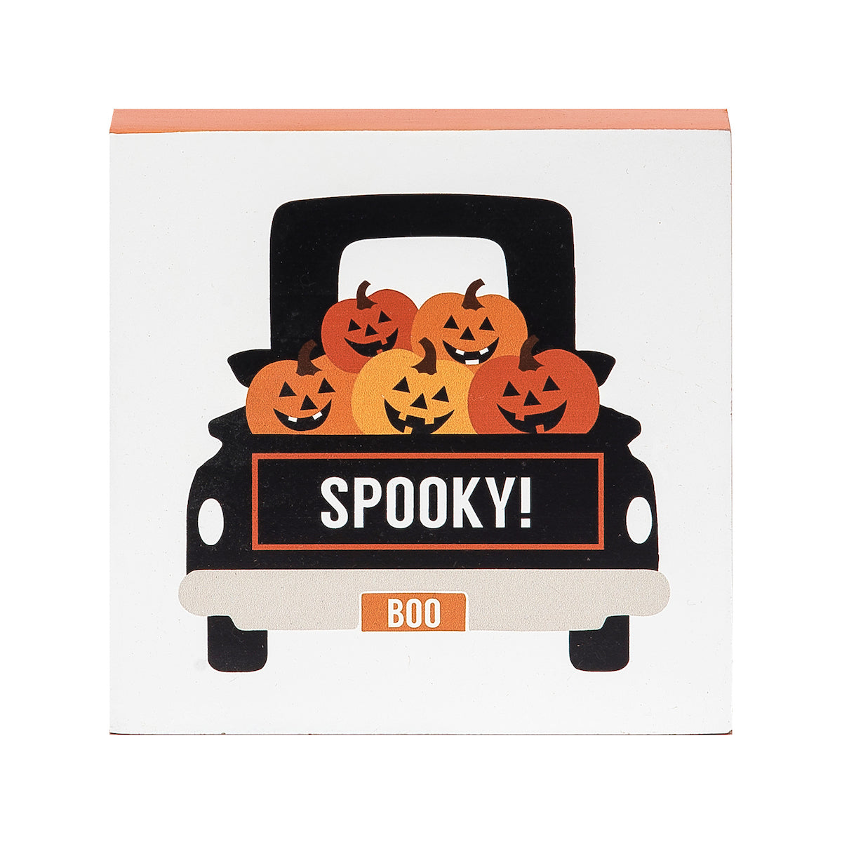 Pumpkin Truck Wood Block