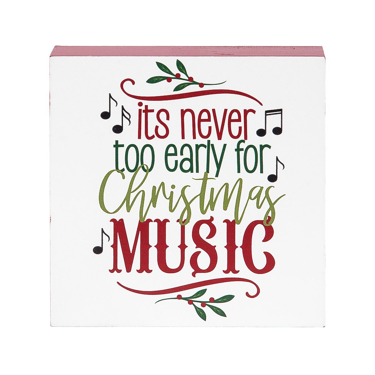 Christmas Music Wood Block