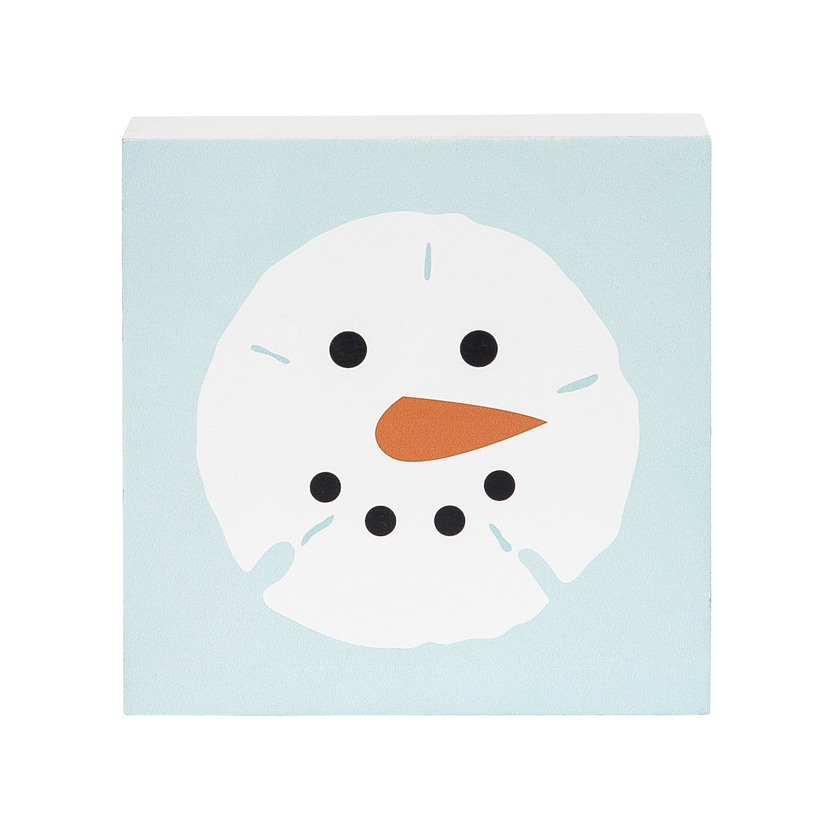 Snowman Sand Dollar Wood Block