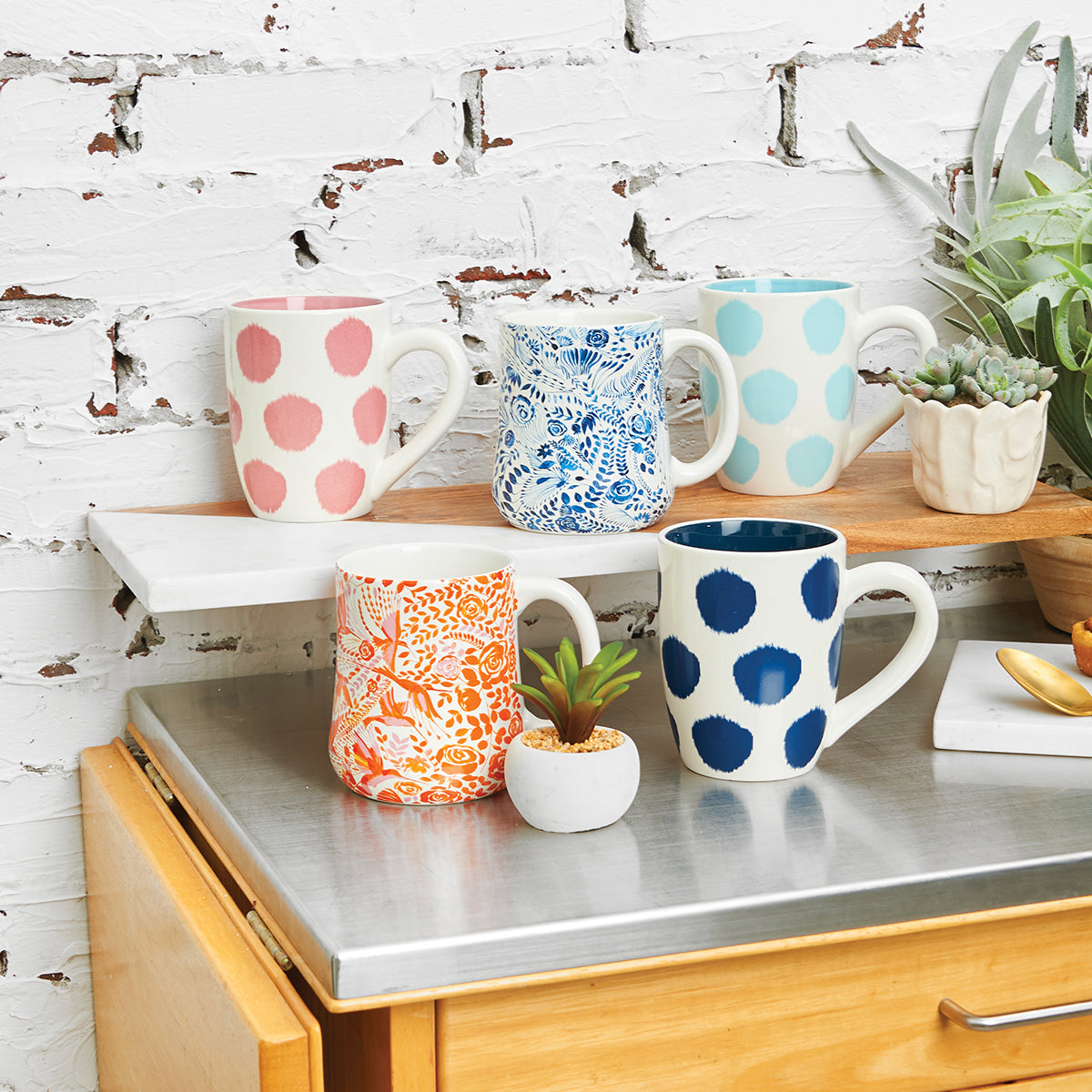 hibiscus dot mug