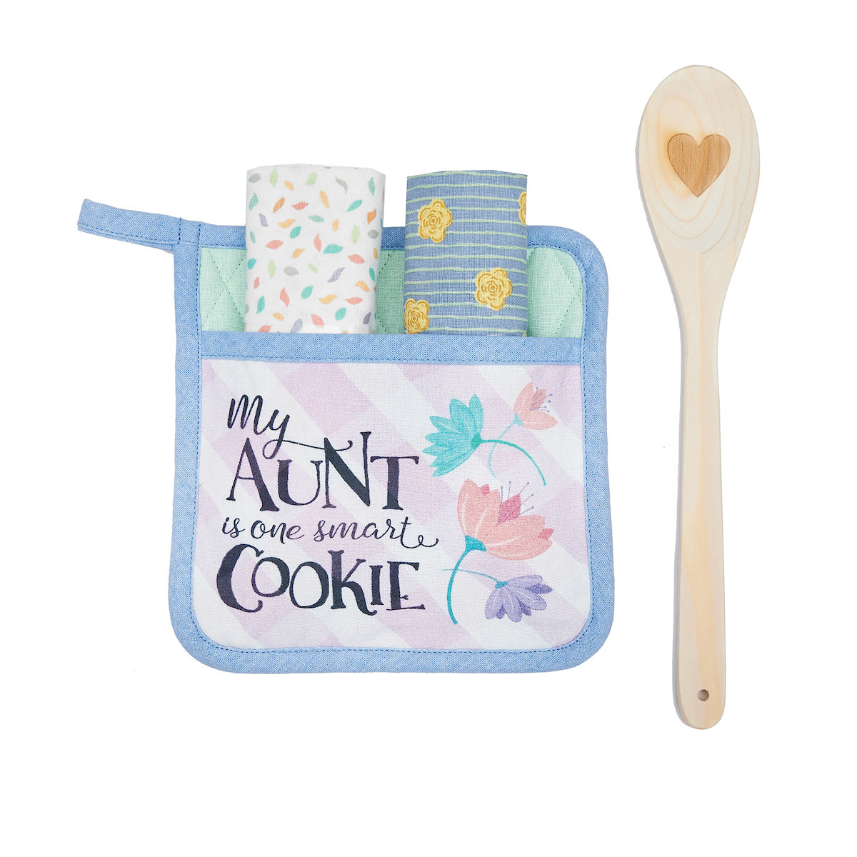 Aunt Smart Cookie Potholder Set