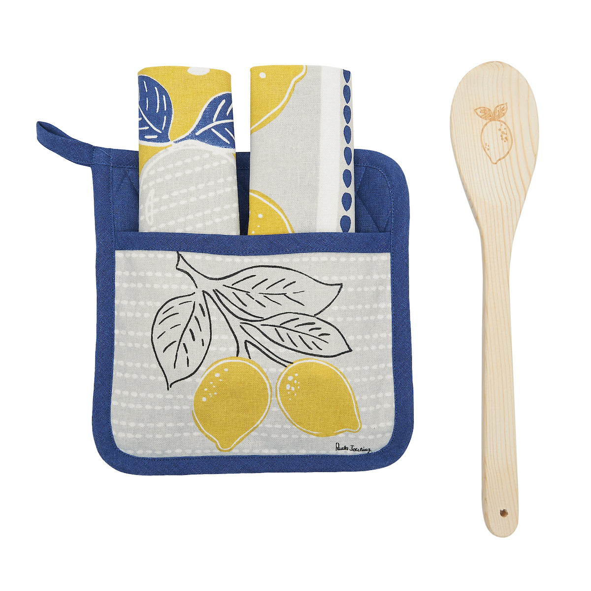 Lemon Dash Potholder Set