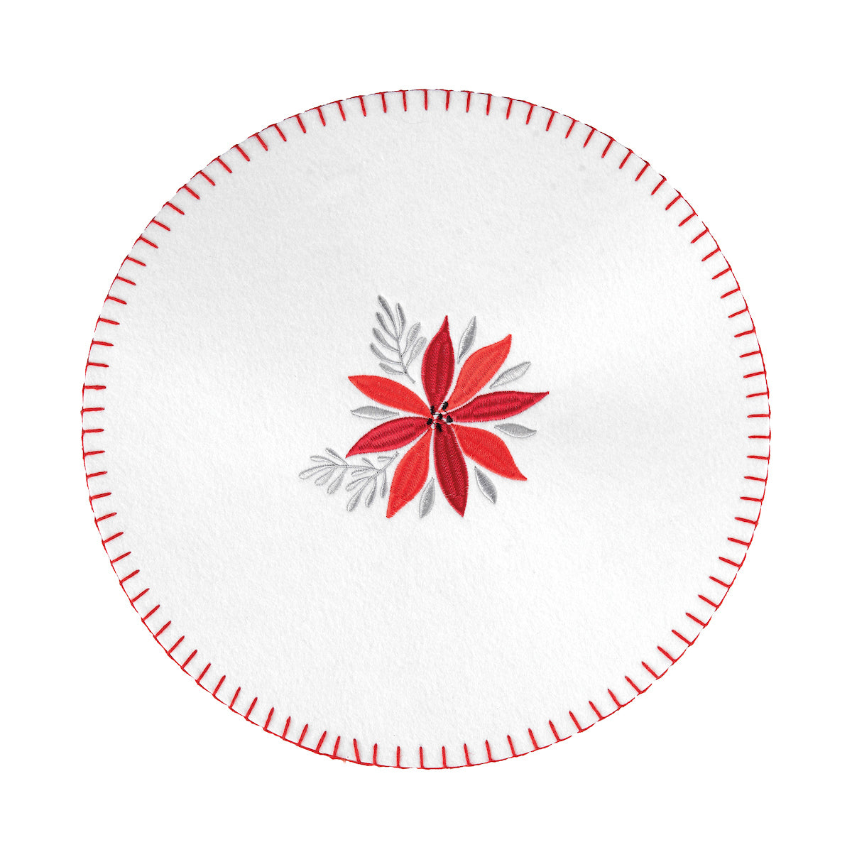 Poinsettia Felt Table Linens
