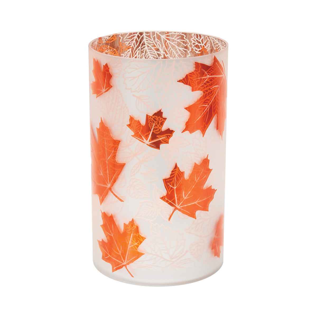 Fall Leaves Large Glass Container