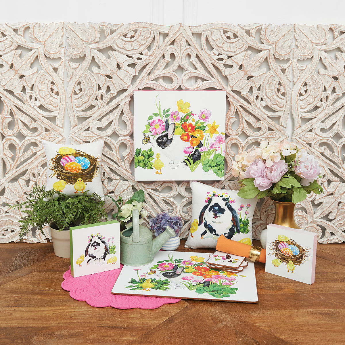 Easter Garden Coasters, Set of 4