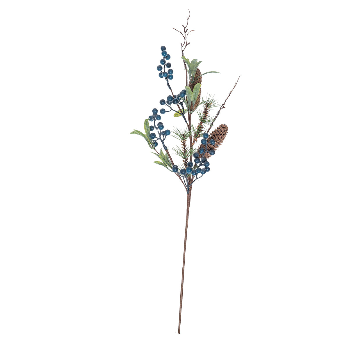 Blue Berry/Pinecone & Leaves Pick