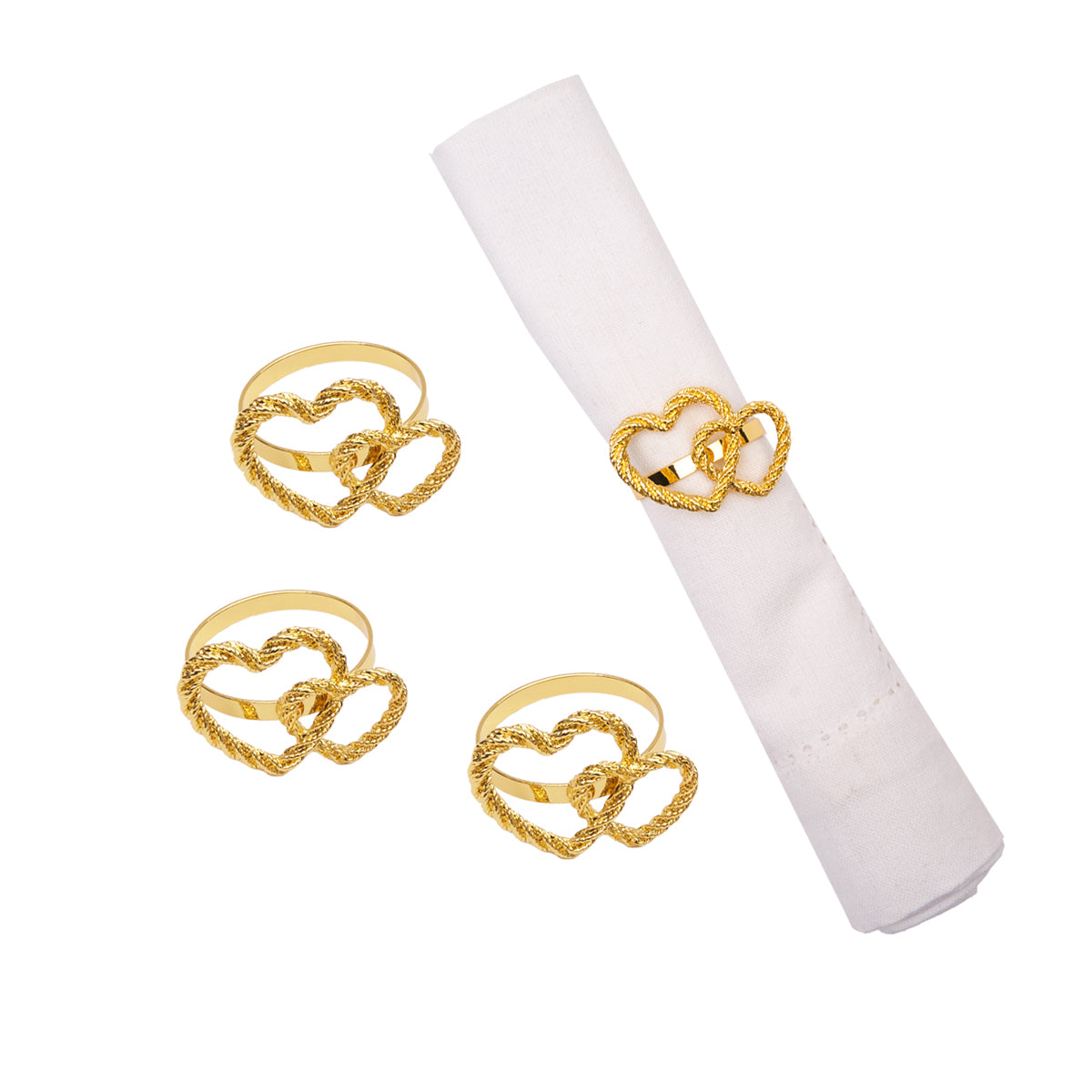 Golden Heart Napkin Ring