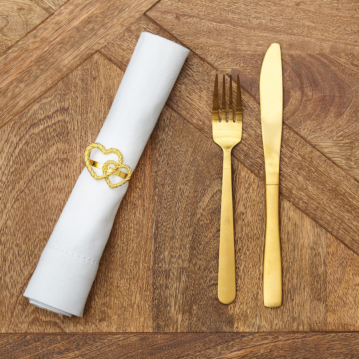 Golden Heart Napkin Ring