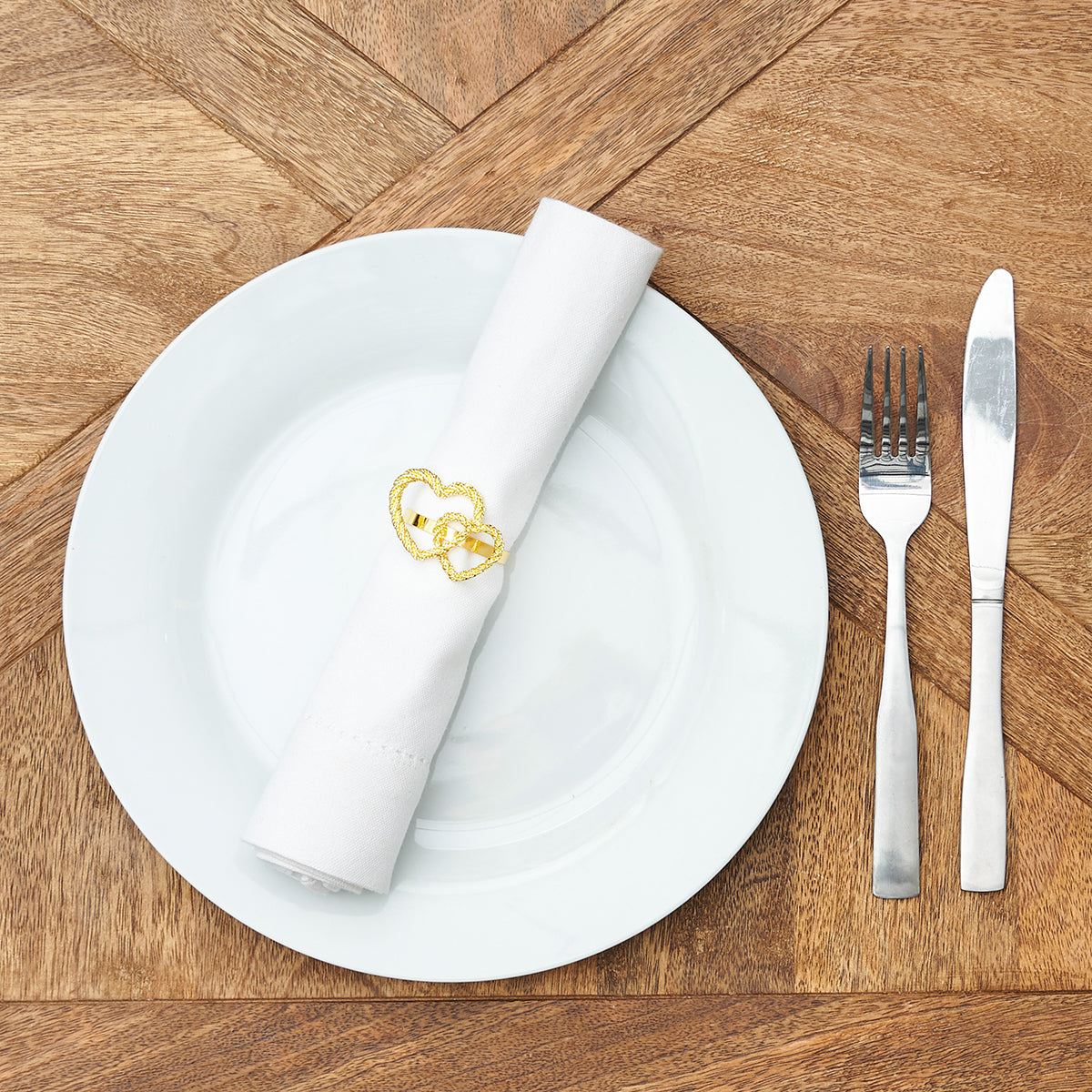 Golden Heart Napkin Ring