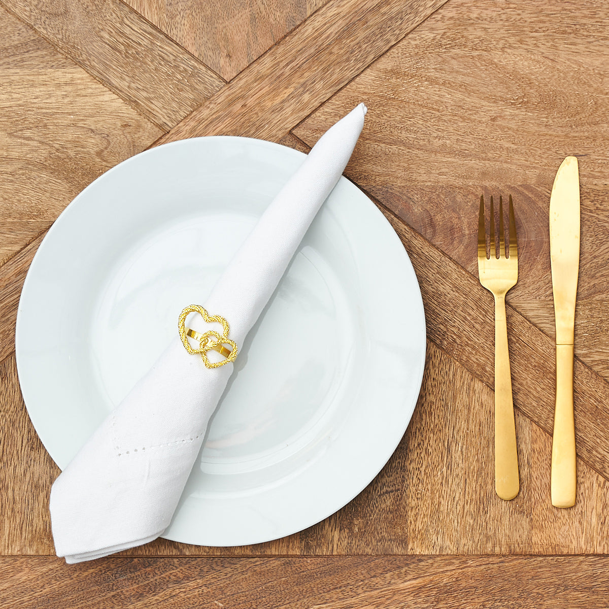 Golden Heart Napkin Ring
