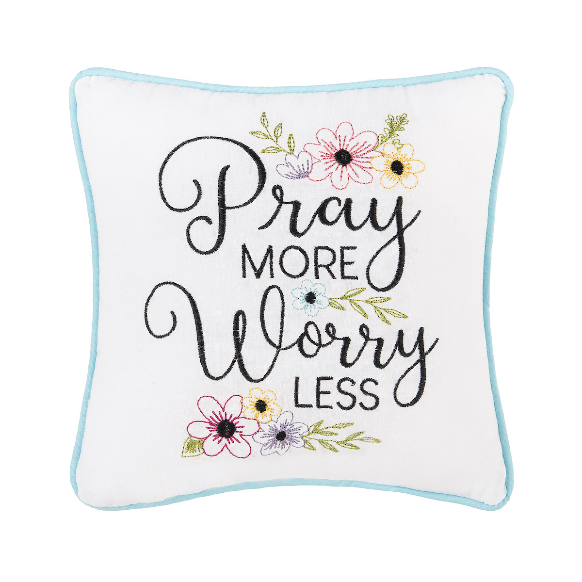 Pray More Worry Less Mini Pillow