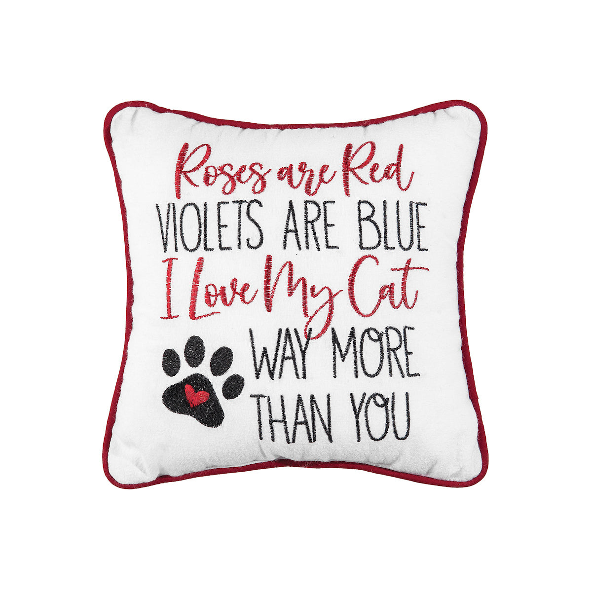 Love My Cat More Mini Pillow