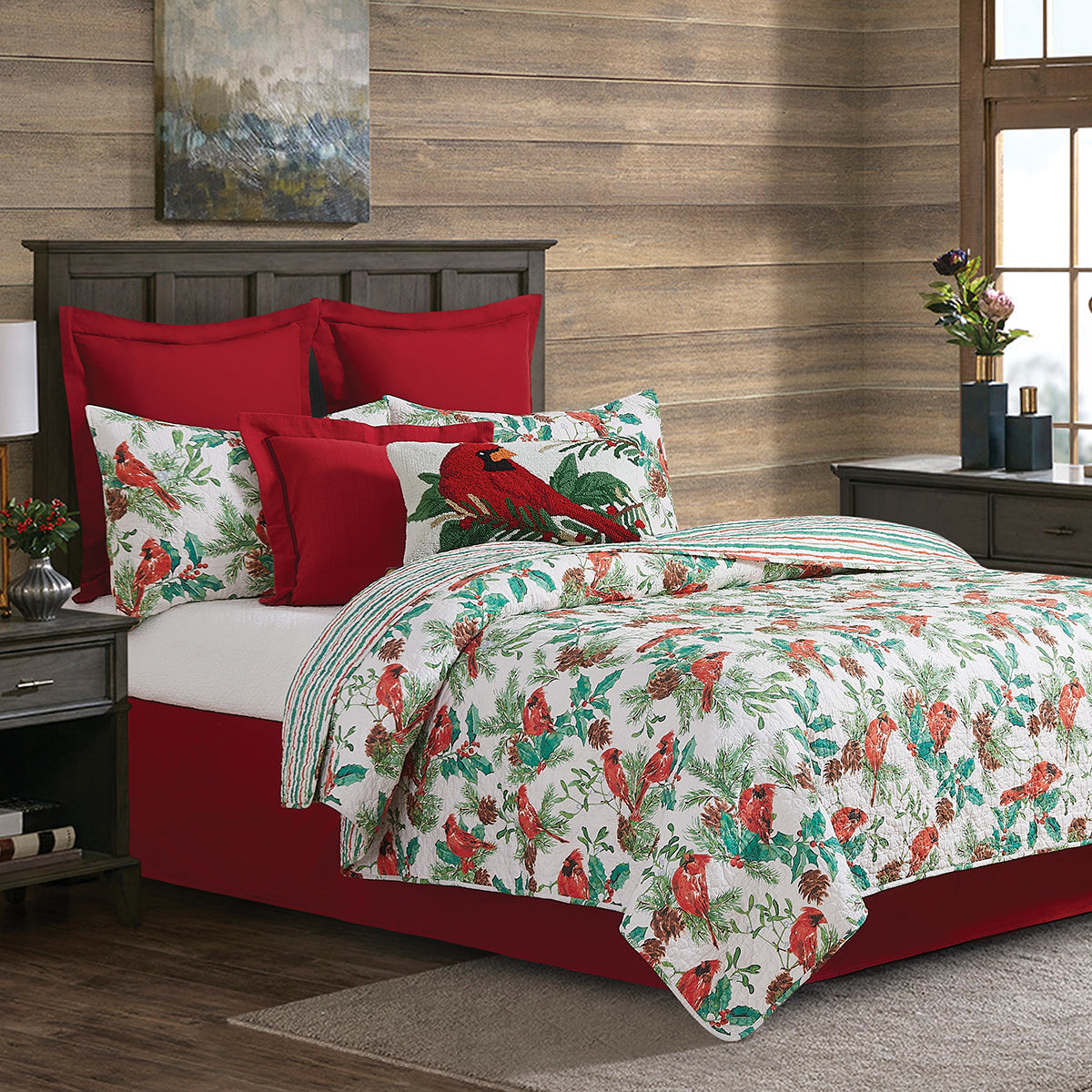 Delwyn Cardinal Quilt Set