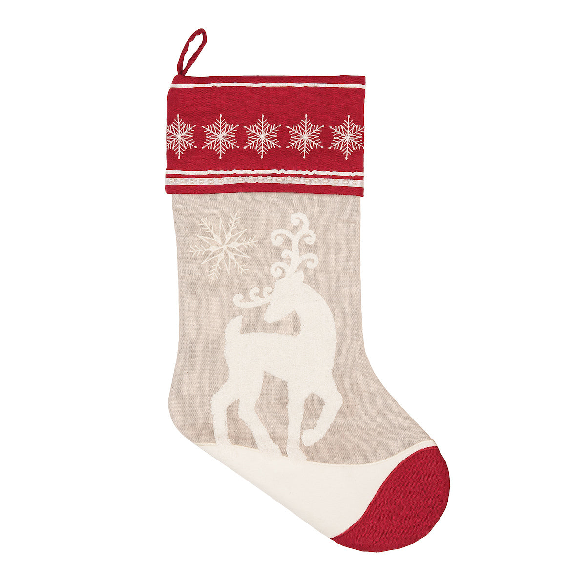 Deer with Snowflakes Stocking