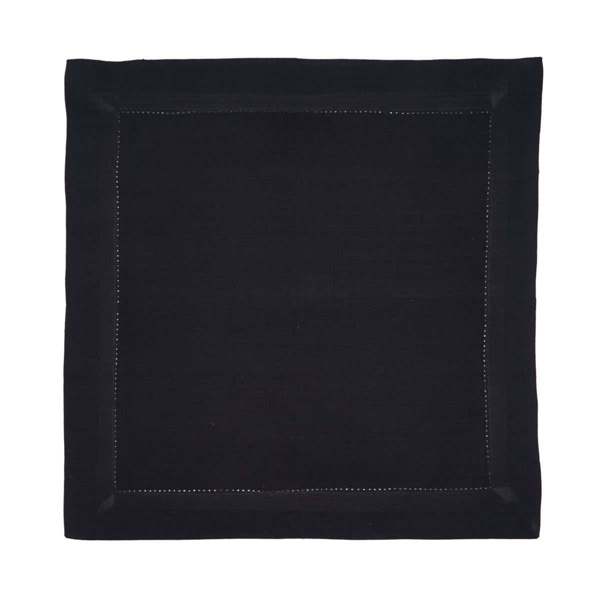 Hemstitch Black Napkin