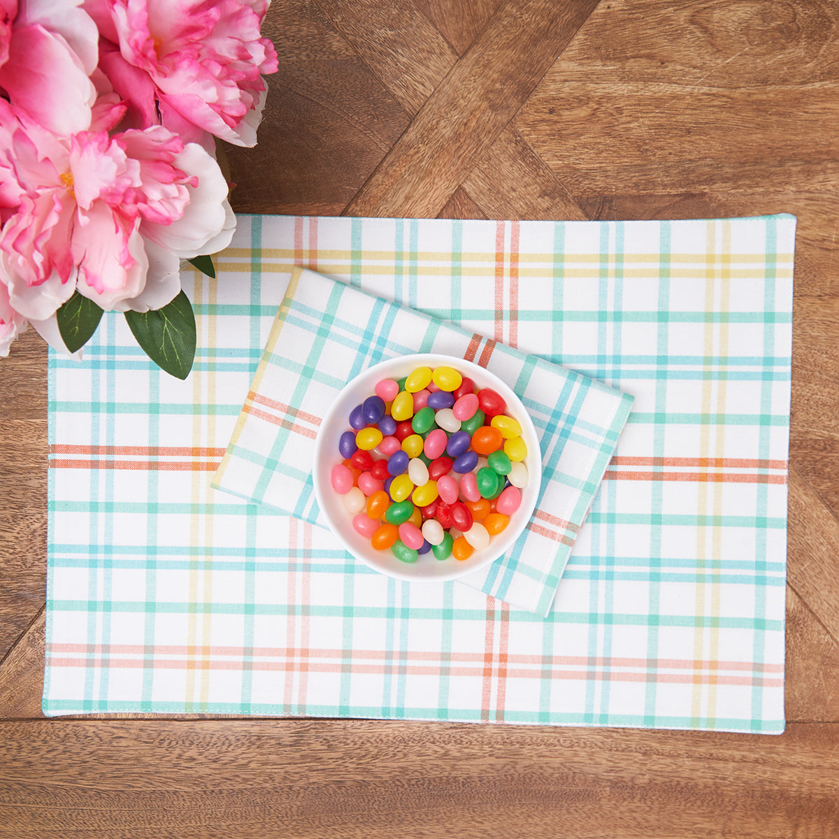 Bunny Trail Plaid Table Linens