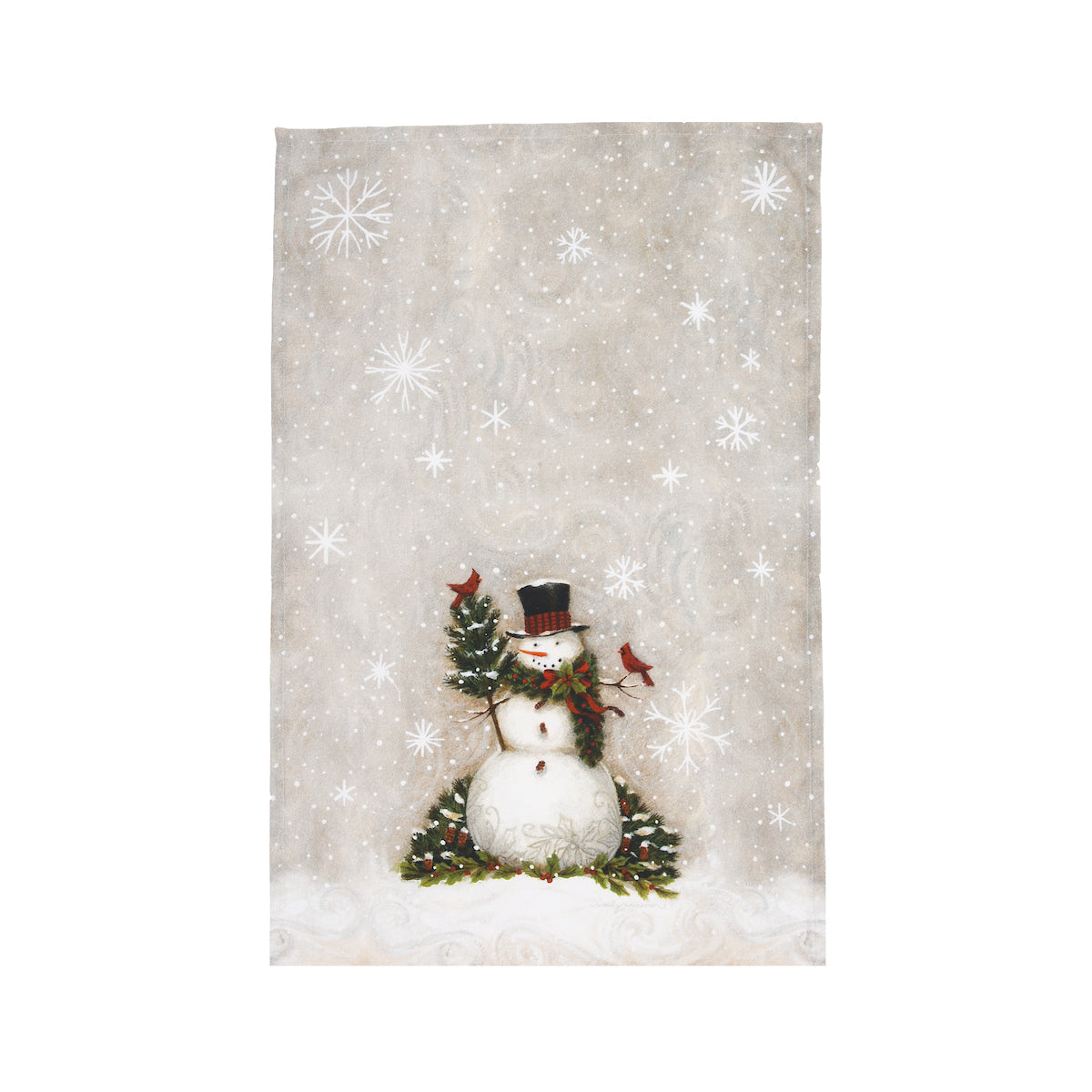 Woodland Snowman Printed Kitchen Towel
