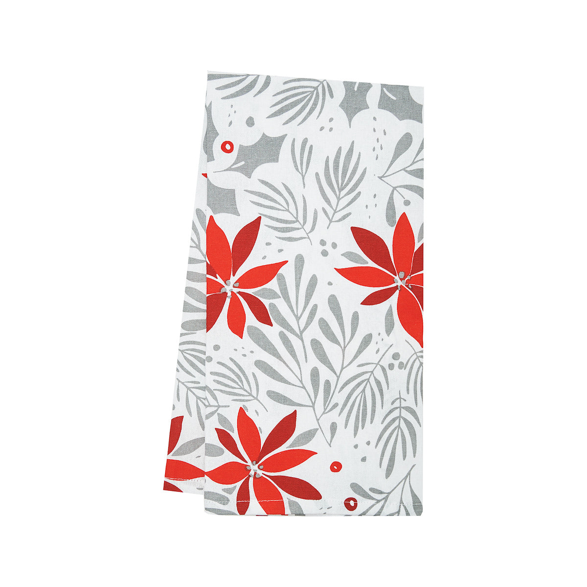 Poinsettia Christmas Kitchen Towel