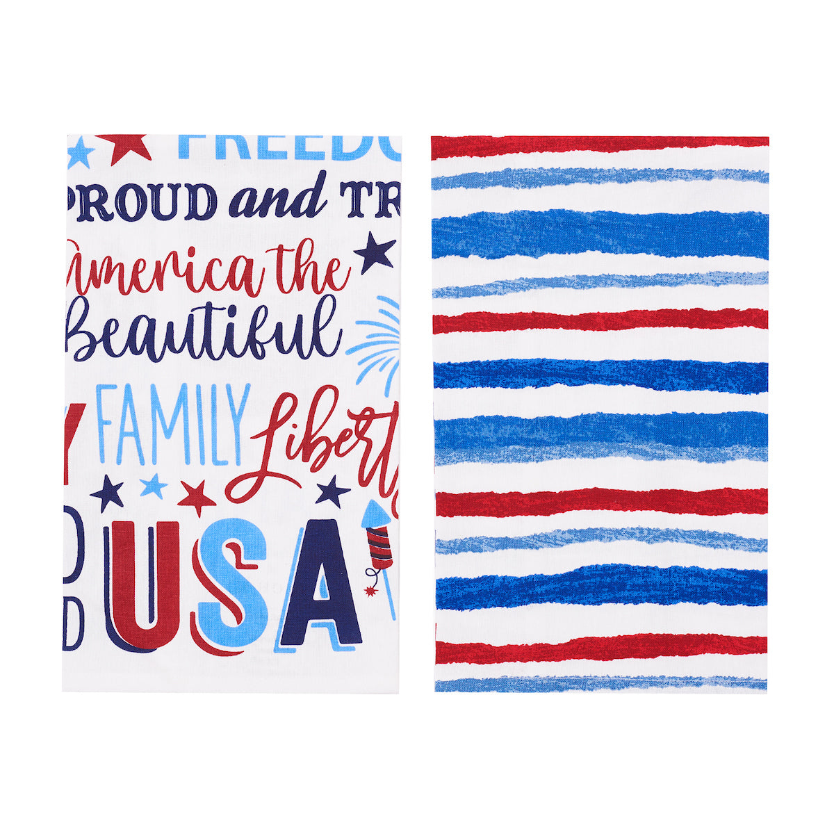 Patriotic Stripe Kitchen Towel, Set of 2