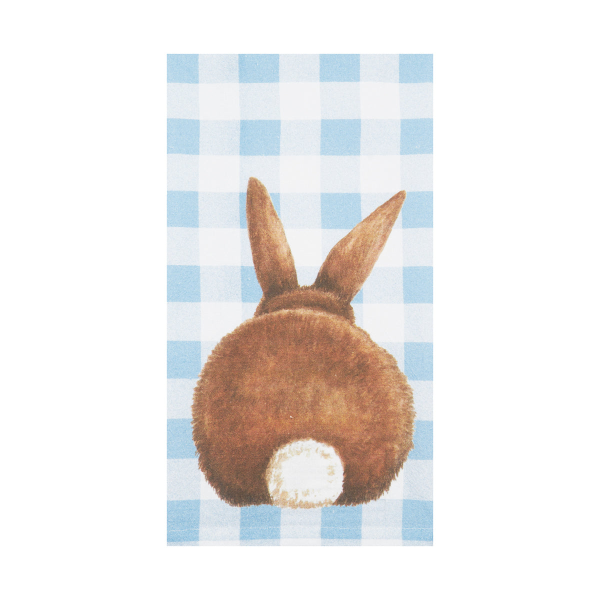 Checkered Blue Bunny Kitchen Towel