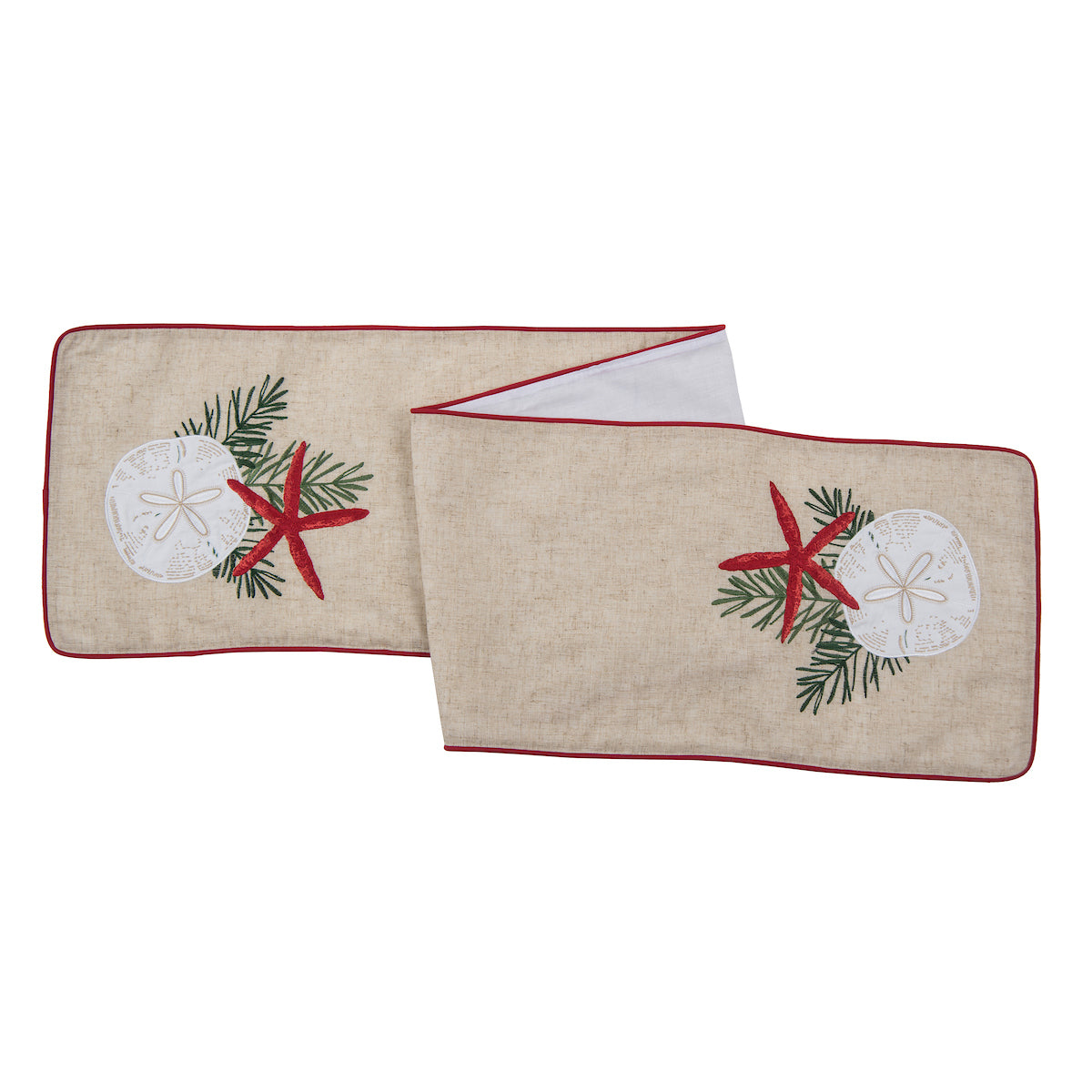 Seaside Greeting Embroidered Runner