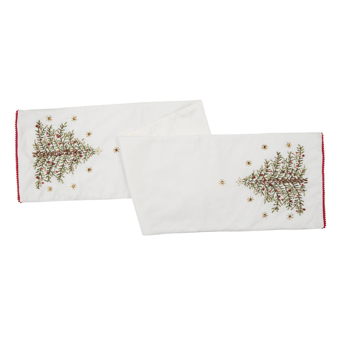 Christmas Tree Ribbon Art Runner