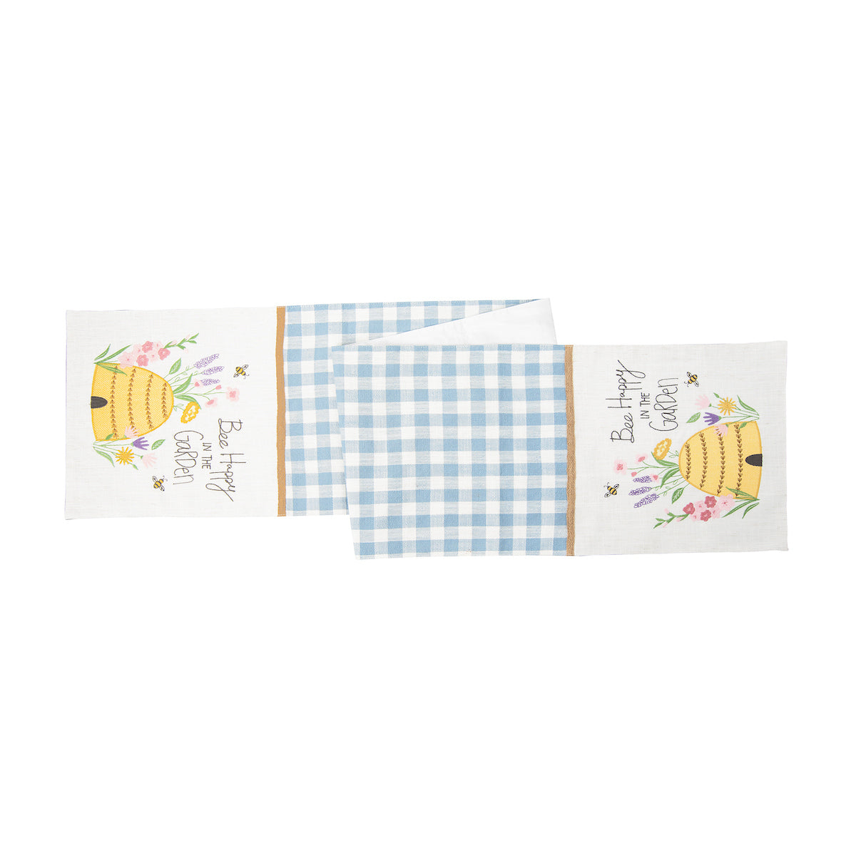 Bee Happy in Blue Table Linens