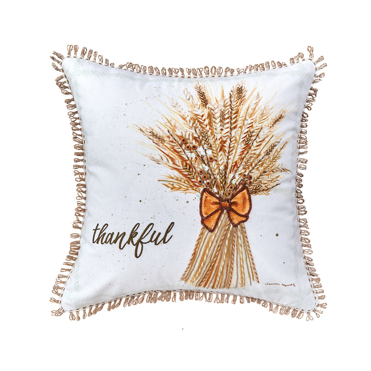 Thankful Wheat Pillow