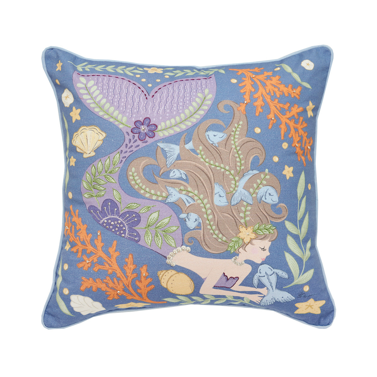 Mermaid Coral Pillow
