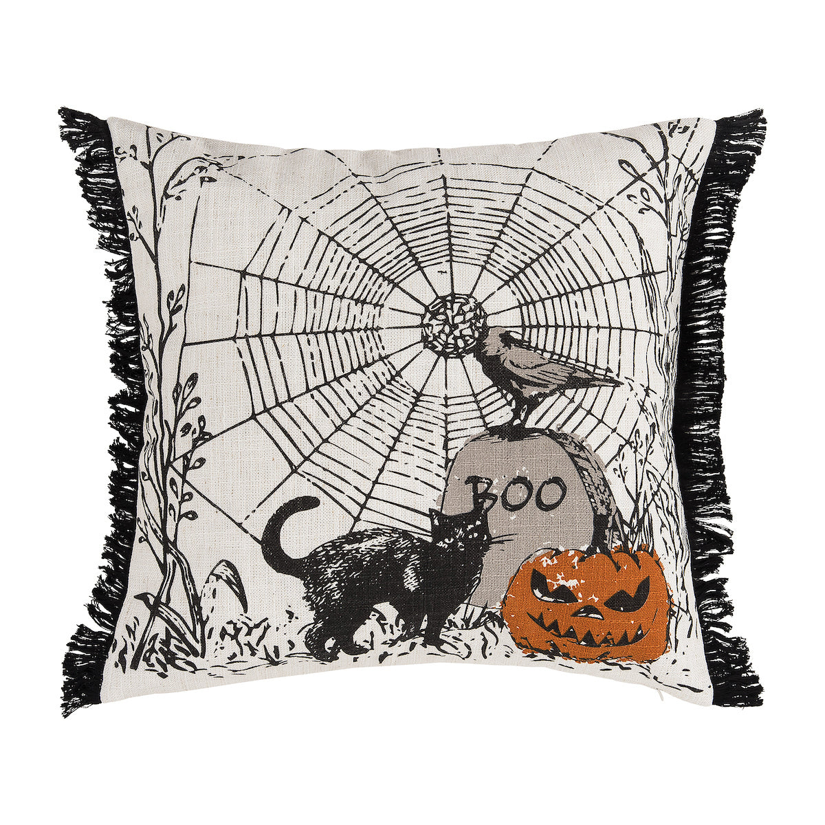 Jol Boo Spider Web Pillow