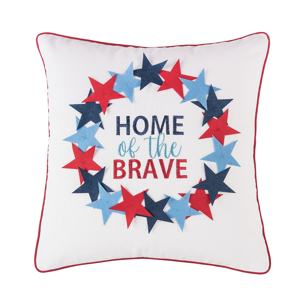 Home of The Brave Wreath Pillow