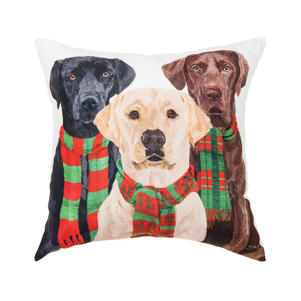 Lab Scarves Trio Indoor Outdoor Pillow