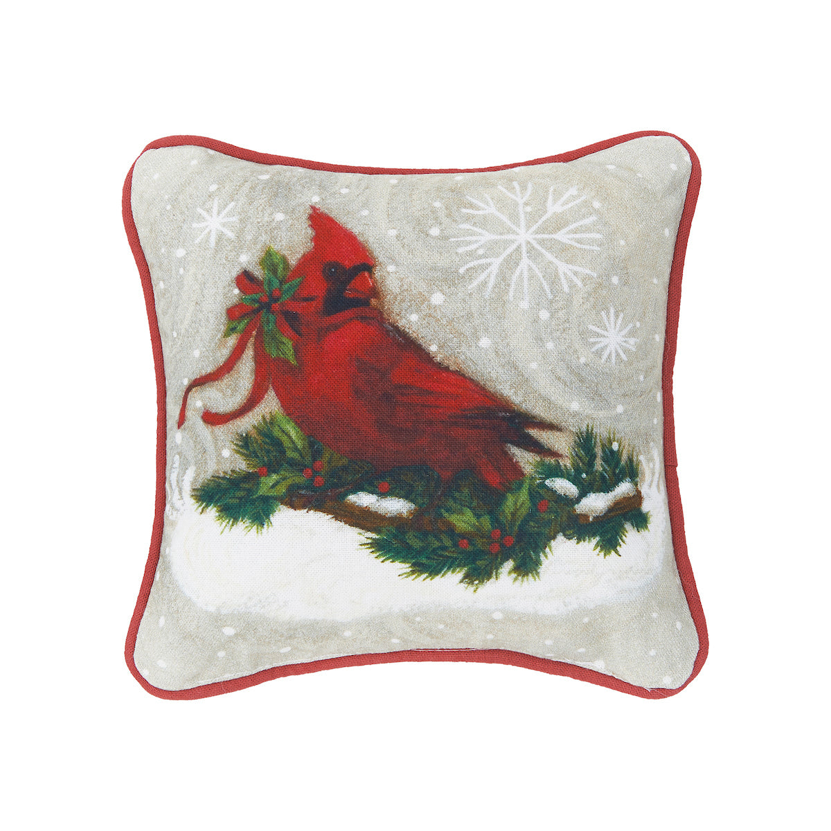 Woodland Cardinal Mini Pillow