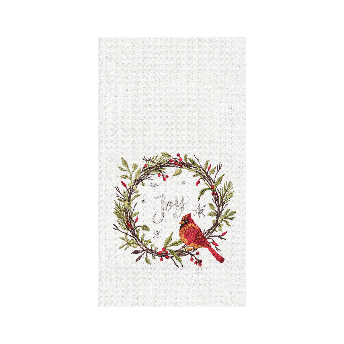 Joy Cardinal Waffle Weave Kitchen Towel