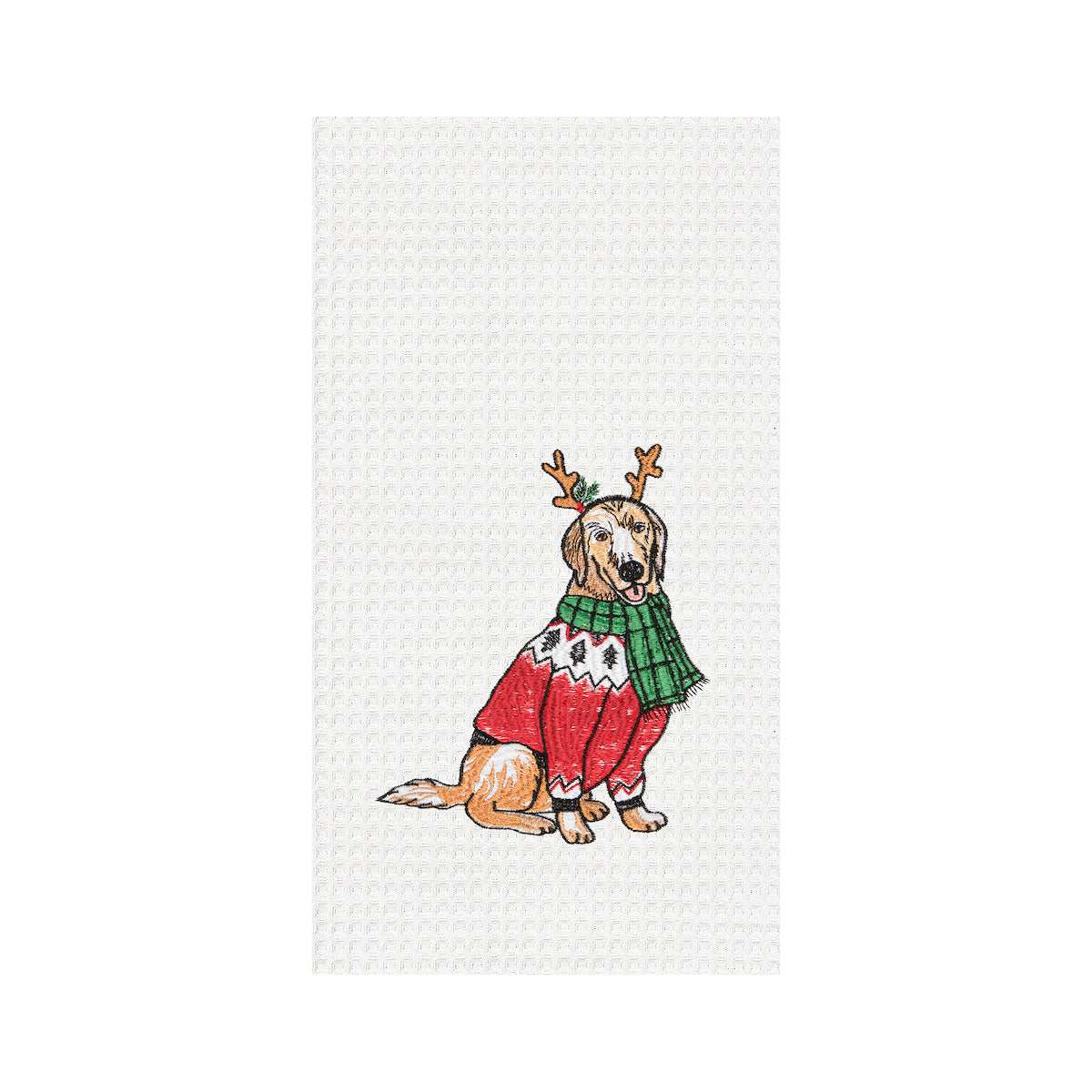 Reindeer Dog Kitchen Towel