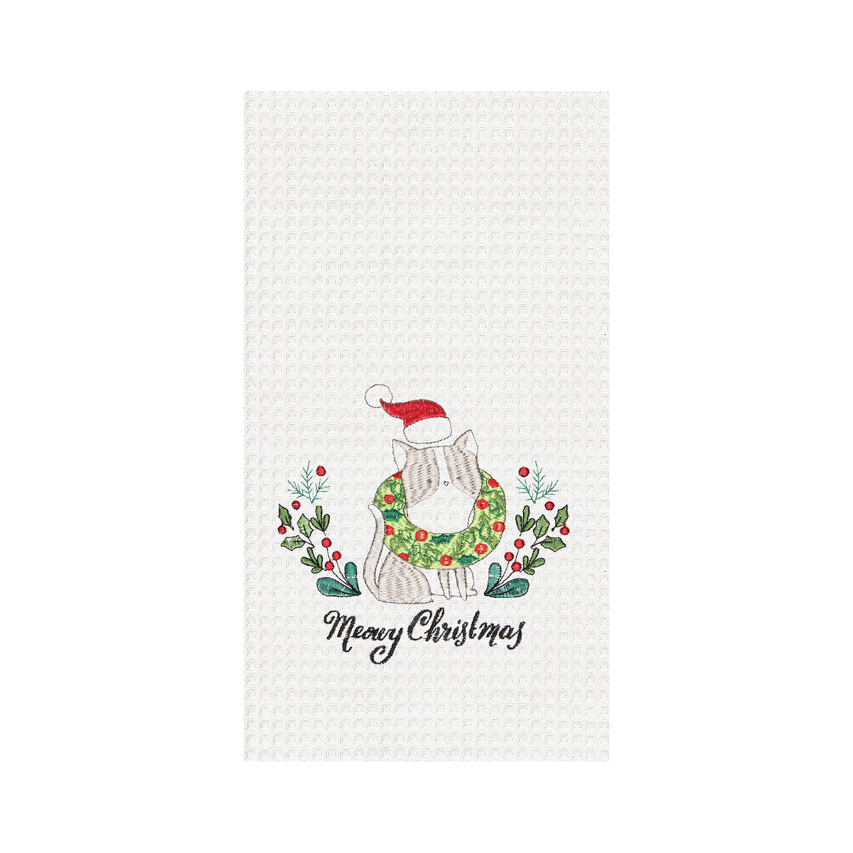 Meowy Christmas Kitchen Towel