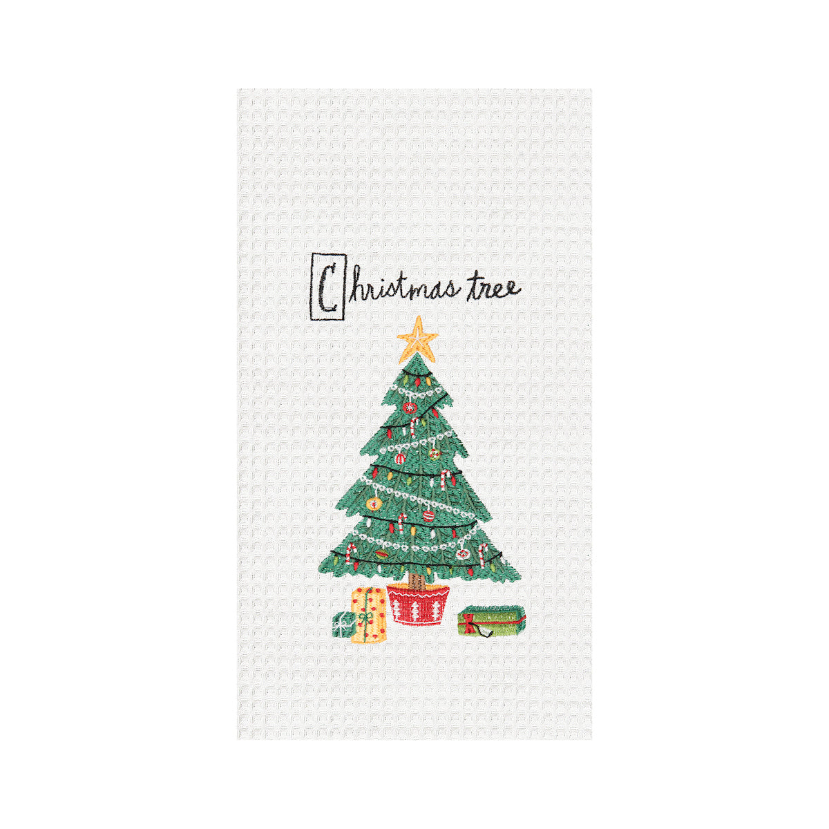 Christmas Tree Alphabet Kitchen Towel