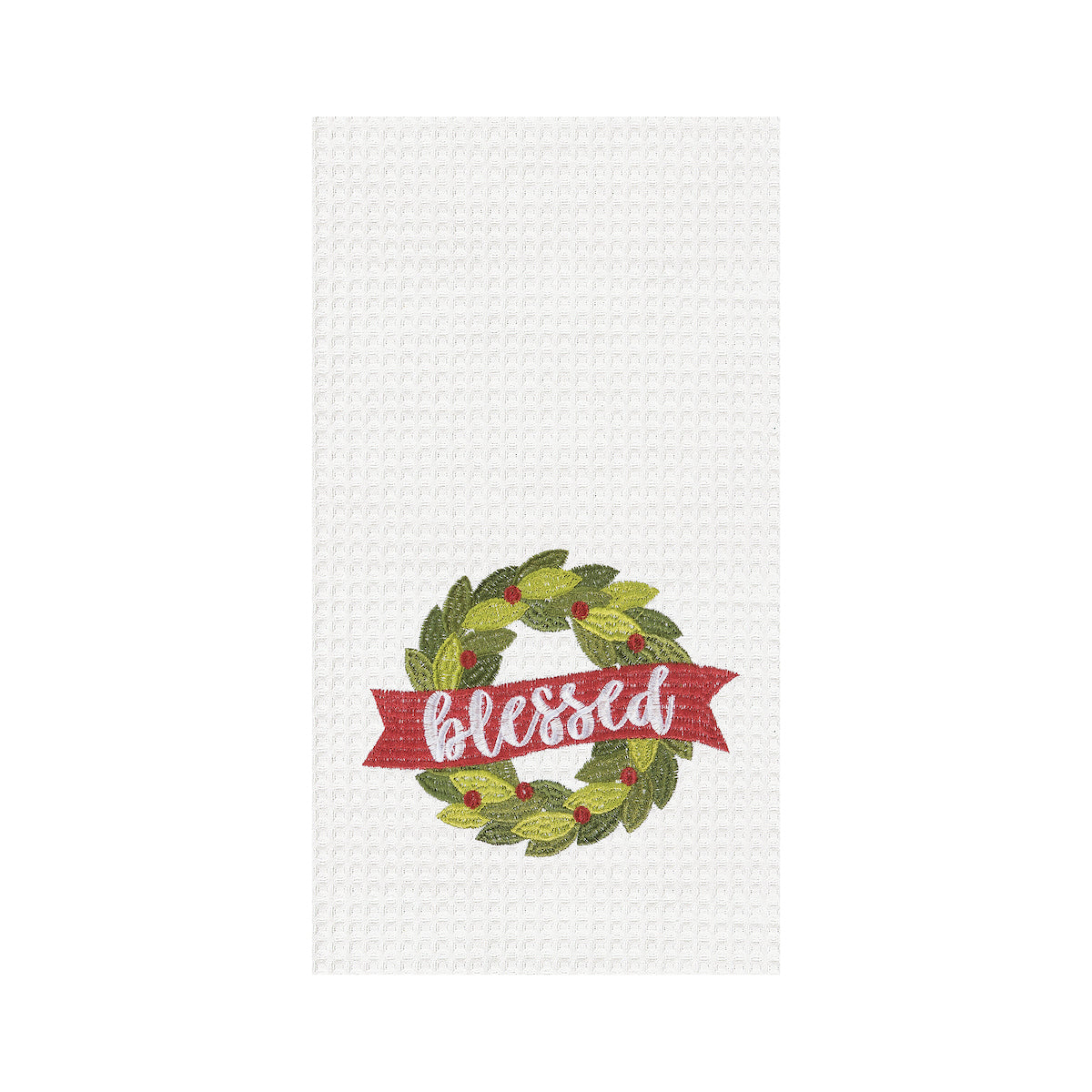 Blessed Wreath Kitchen Towel