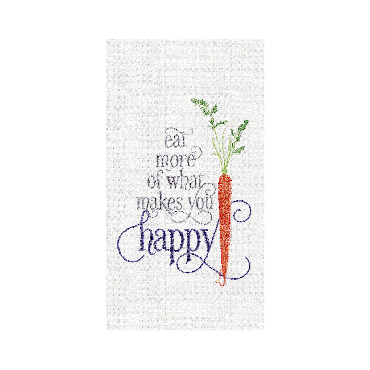 Makes You Happy Waffle Weave Kitchen Towel