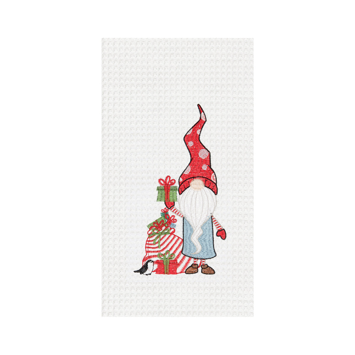 Gnome Gifts Waffle Weave Kitchen Towel