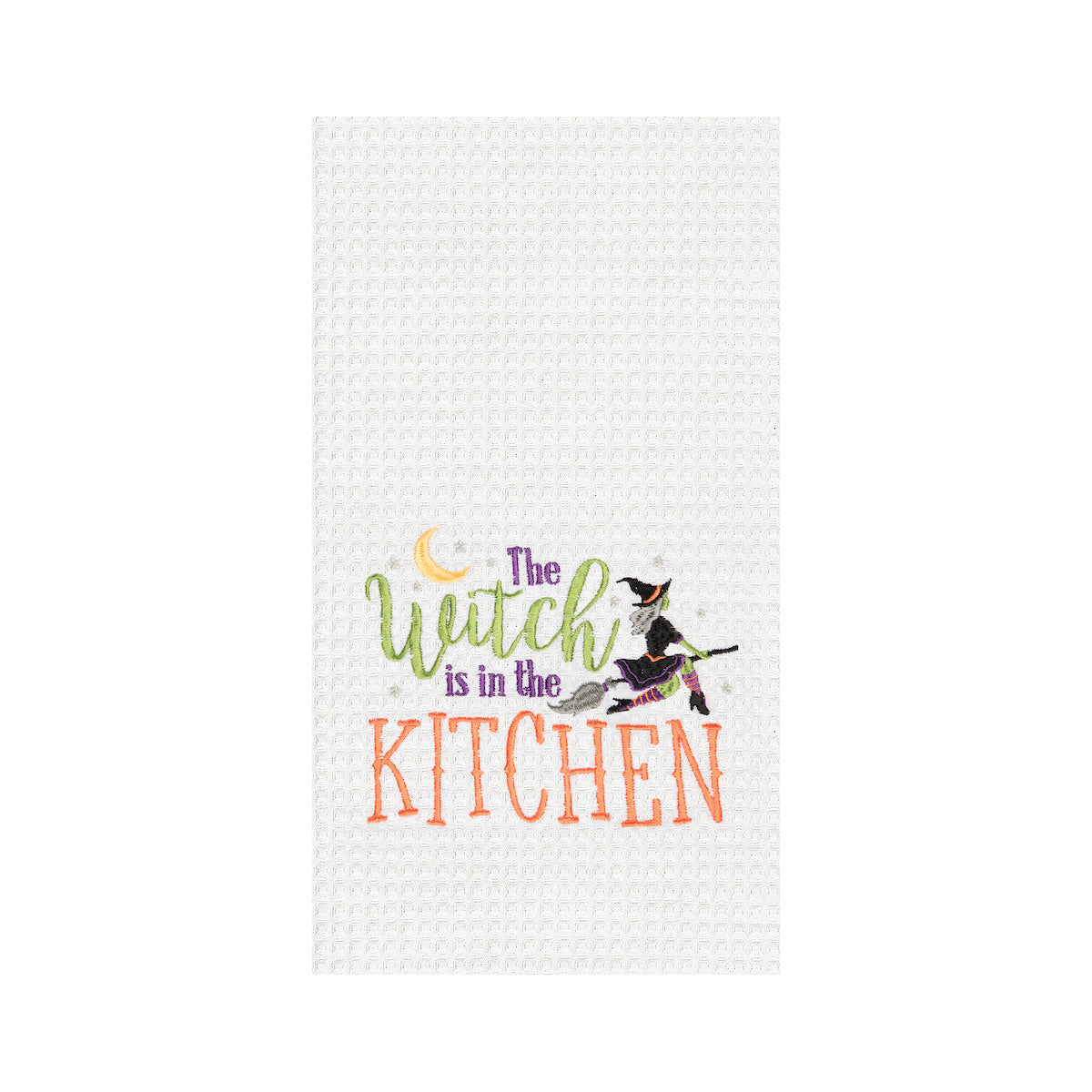 The Witch Is In The Waffle Weave Kitchen Towel