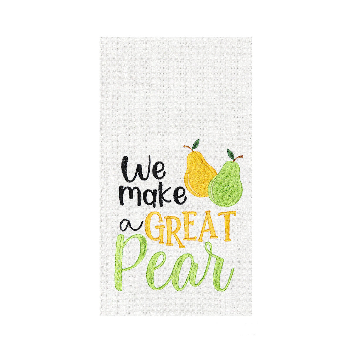 Make A Great Pear Waffle Weave Kitchen Towel
