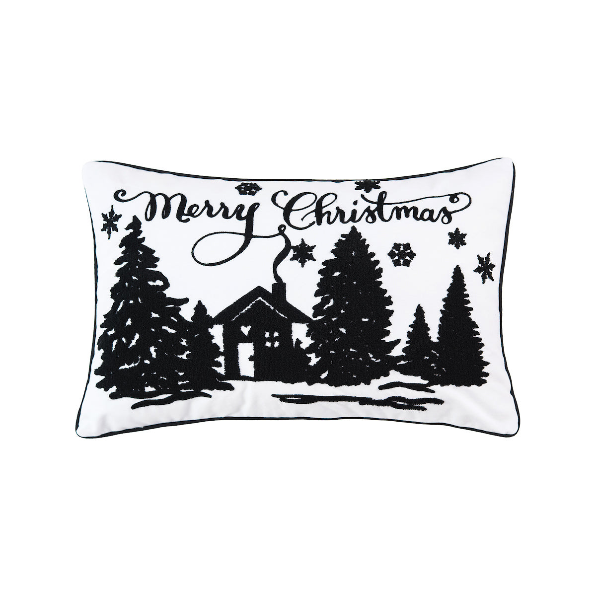 Merry Christmas Tufted Pillow
