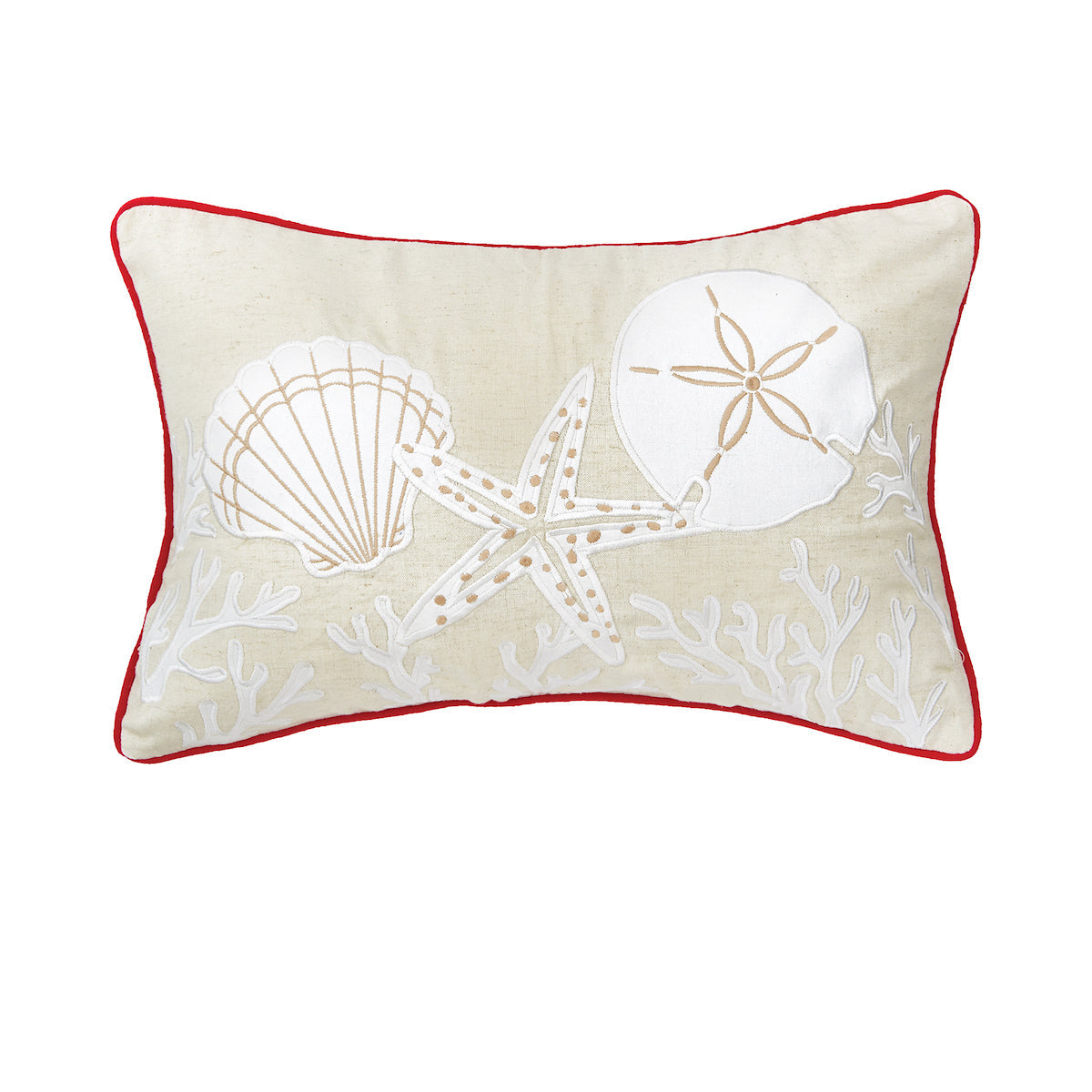 Season's Greetings Poinsettia Pillow