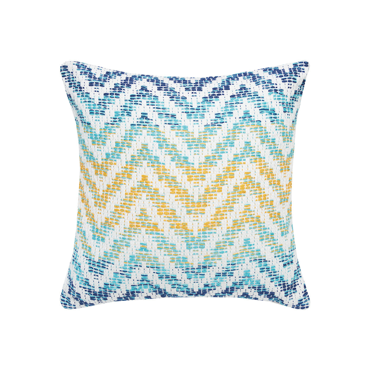 Chevron Blue & Yellow Pillow