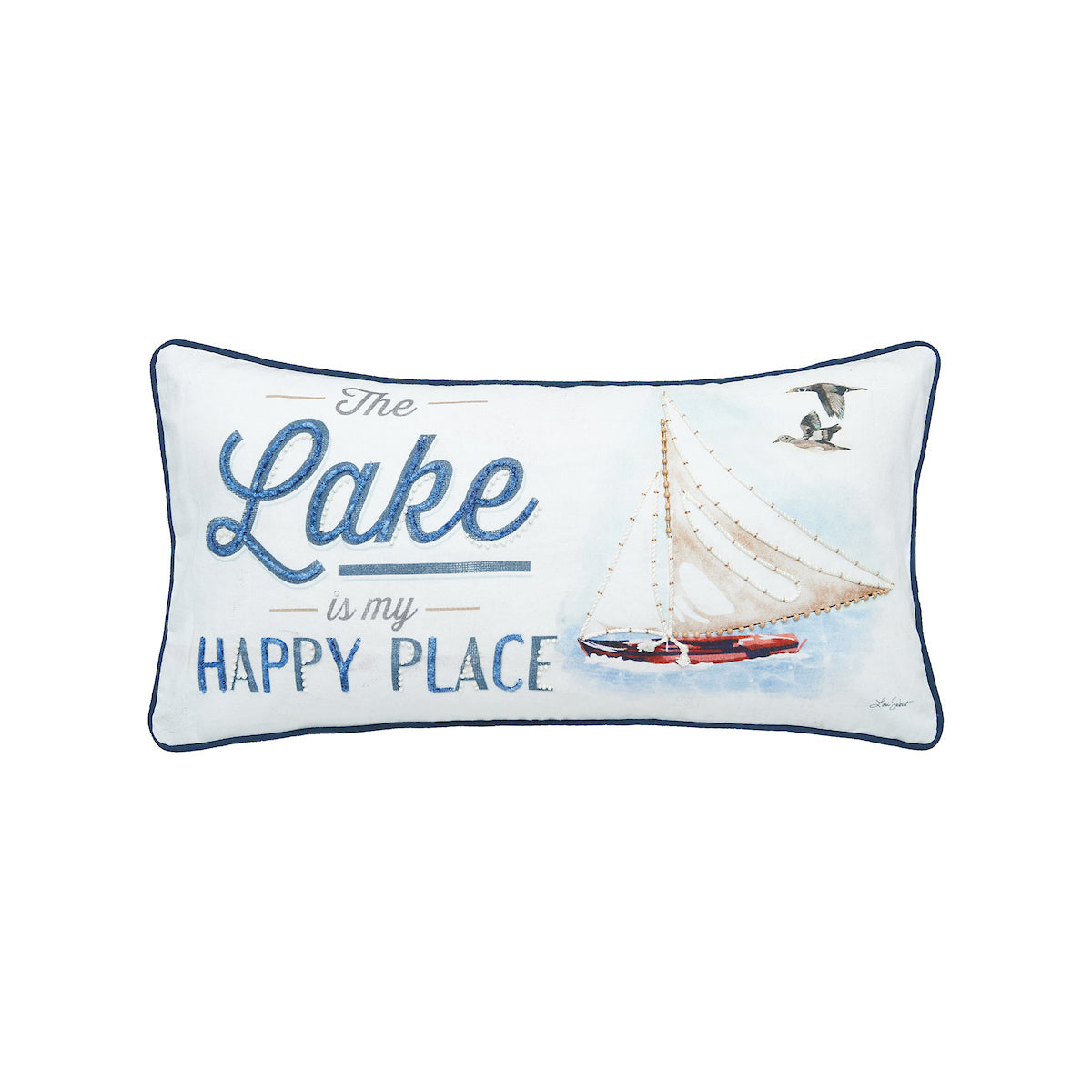 Lake Is My Happy Place Pillow
