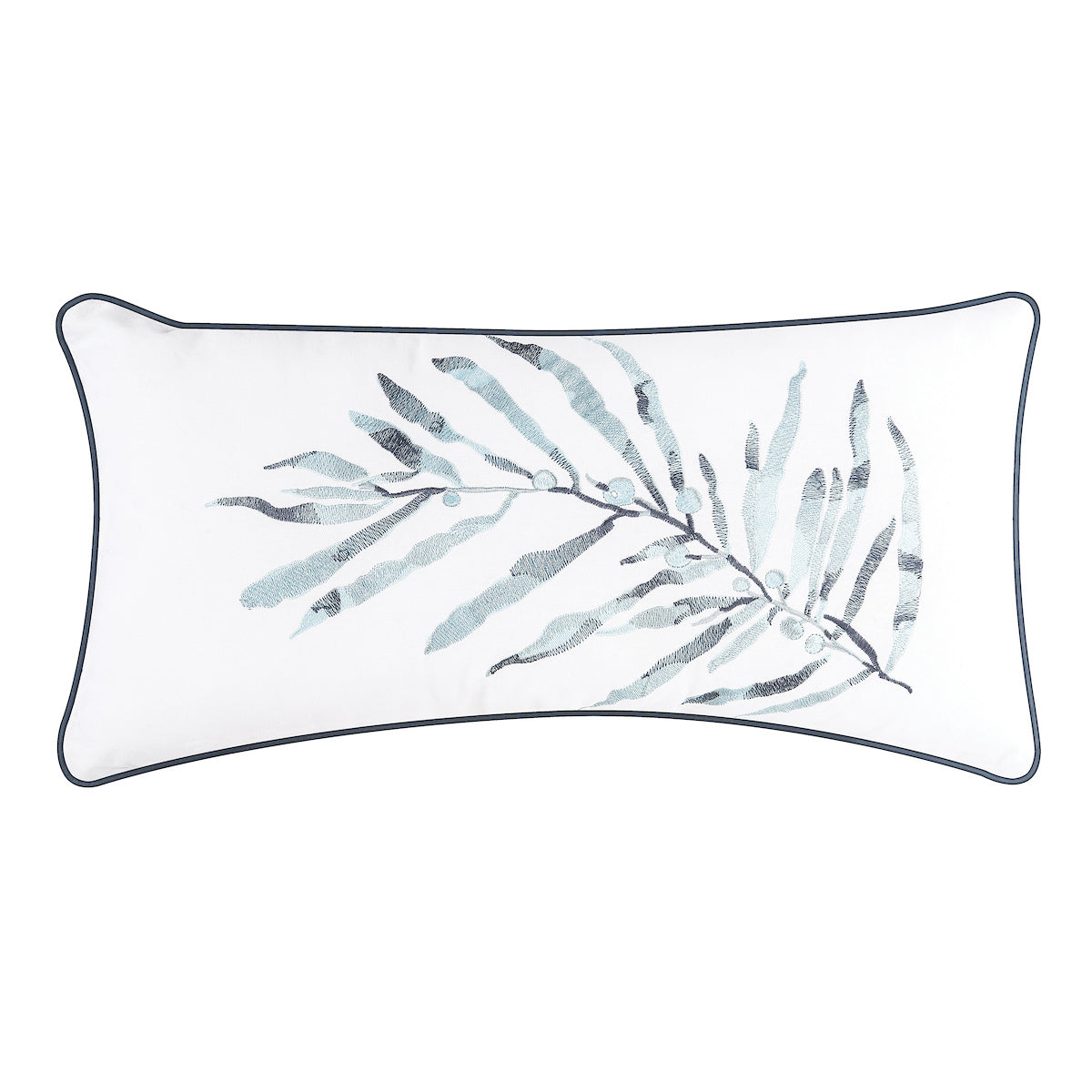 Blue Ocean Leaf Pillow