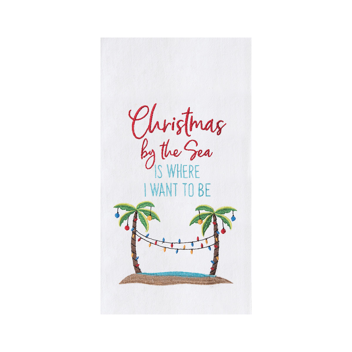 Christmas by the Sea Flour Sack Kitchen Towel